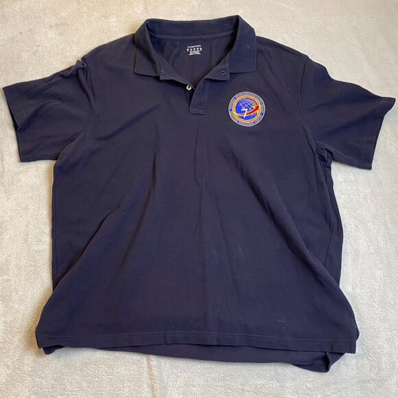 Lands End Men's Polo Shirt XL With National Transportation Safety Board Logo Nav - Picture 2 of 10